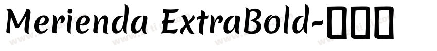 Merienda ExtraBold字体转换